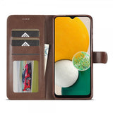 Lc.Imeeke Samsung Galaxy A04s/Galaxy A13 5G Fodral med Kortfack Stativfunktion Mörkbrun