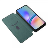 Samsung Galaxy A05s Fodral Kolfibertextur Grön
