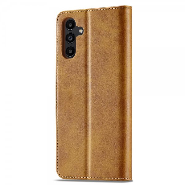 Lc.Imeeke Samsung Galaxy A05s Fodral med Kortfack Stativfunktion Ljusbrun