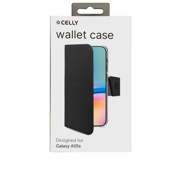 Celly Samsung Galaxy A05s Fodral Wally Wallet Case Svart