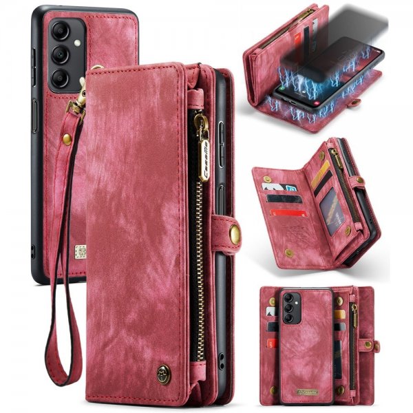 CaseMe Samsung Galaxy A14 Fodral 008 Series Löstagbart Skal Röd