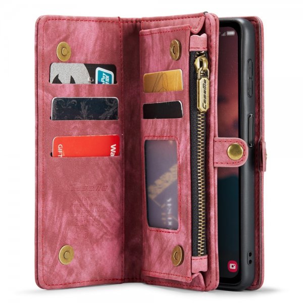 CaseMe Samsung Galaxy A14 Fodral 008 Series Löstagbart Skal Röd