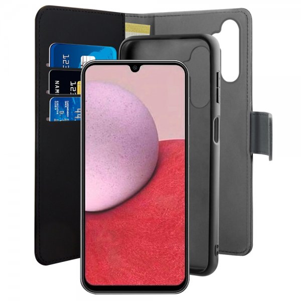 Puro Samsung Galaxy A14 Fodral Wallet Detachable 2 in 1 Svart