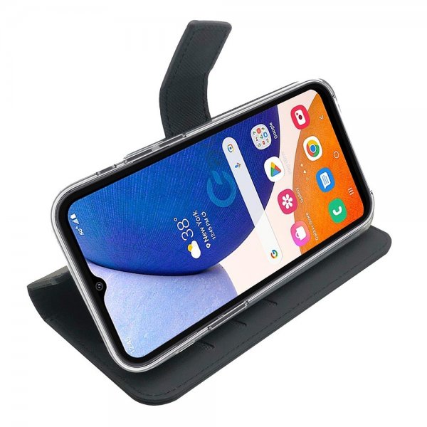 Celly Samsung Galaxy A14 Fodral Wally Wallet Case Svart