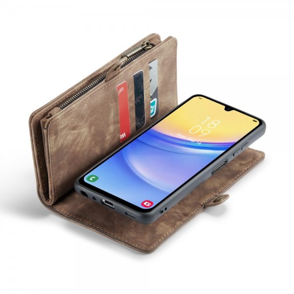 CaseMe Samsung Galaxy A15 Fodral 008 Series Löstagbart Skal Brun