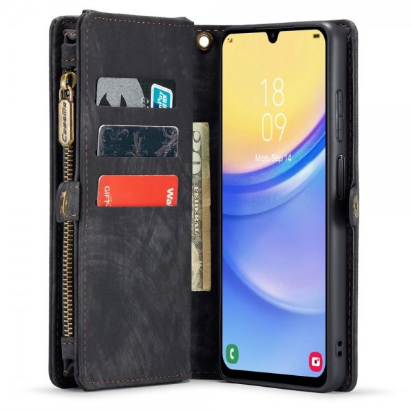CaseMe Samsung Galaxy A15 Fodral 008 Series Löstagbart Skal Svart