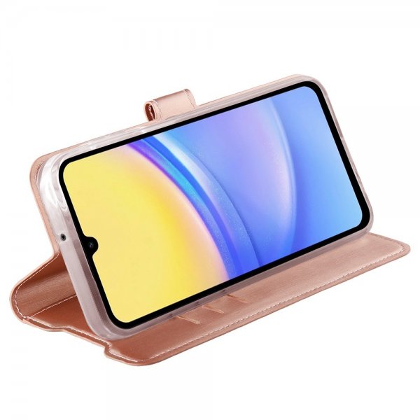 Vivanco Samsung Galaxy A15 Fodral Classic Wallet Roseguld
