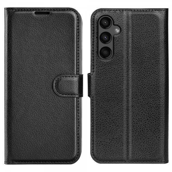 Samsung Galaxy A15 Fodral Litchi Svart