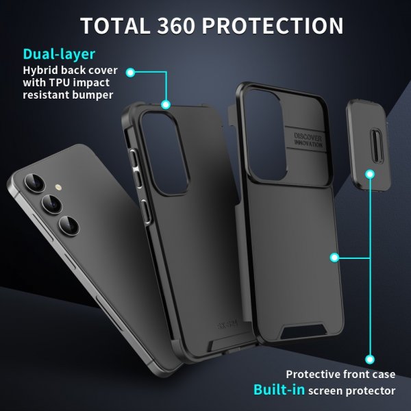 Samsung Galaxy A15 Skal Camera Slide Svart