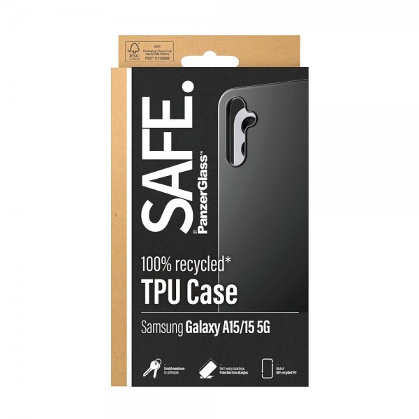SAFE by PanzerGlass Samsung Galaxy A15 Skal Soft TPU Case Svart