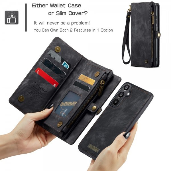CaseMe Samsung Galaxy A16 Fodral 008 Series Löstagbart Skal Svart