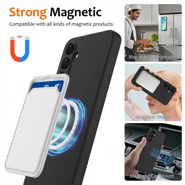 Samsung Galaxy A16 Skal med Strap Silikon MagSafe Svart