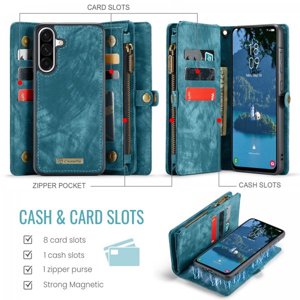CaseMe Samsung Galaxy A17 Fodral 008 Series Löstagbart Skal Blå