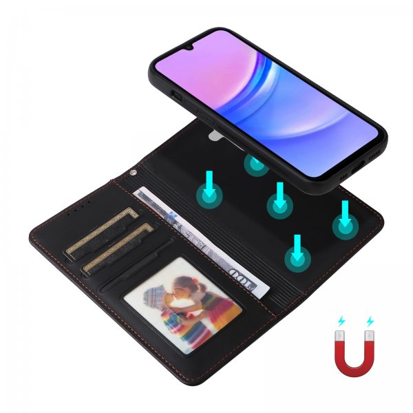 Betopnice Samsung Galaxy A17 Fodral med Löstagbart Skal 005 Svart