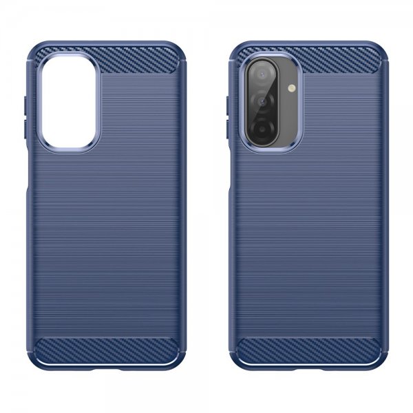 Samsung Galaxy A17 Skal Borstad Kolfibertextur Blå