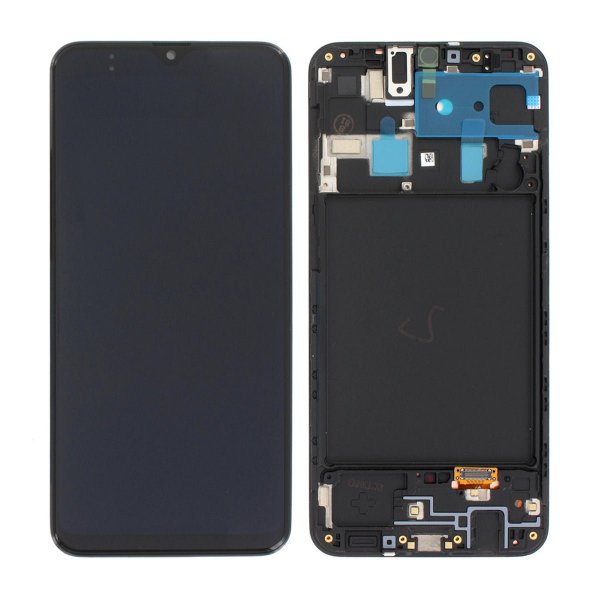 Samsung Galaxy A20 (A205F/DS) Skärm med LCD Display Original - Svart