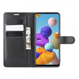 Samsung Galaxy A21s Fodral Litchi Svart