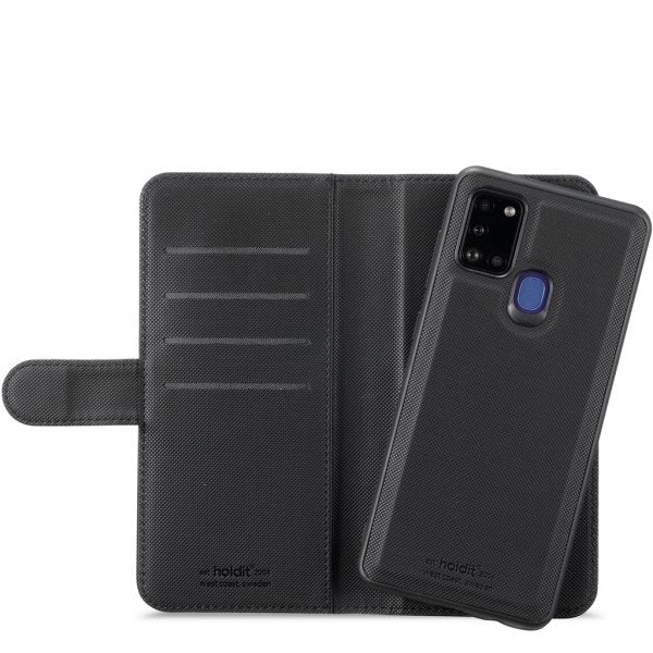 holdit Samsung Galaxy A21s Fodral Wallet Case Magnet Svart