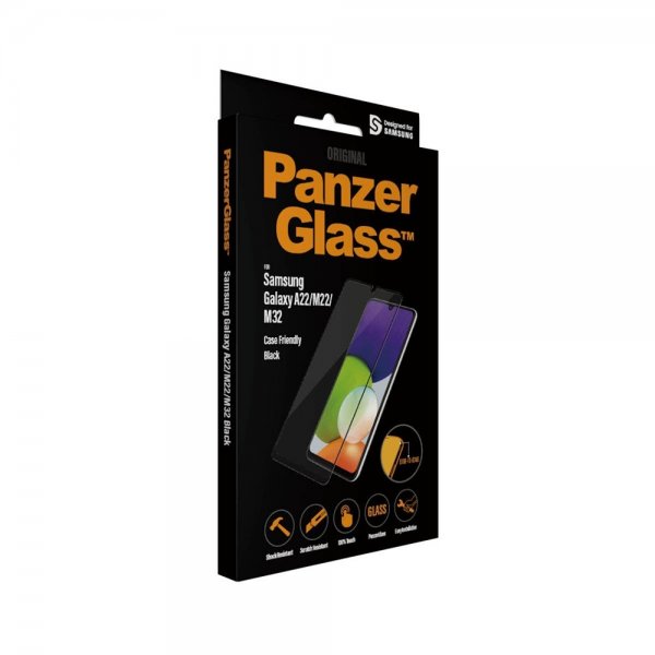 PanzerGlass Samsung Galaxy A22 4G Skärmskydd Edge-to-Edge Case Friendly