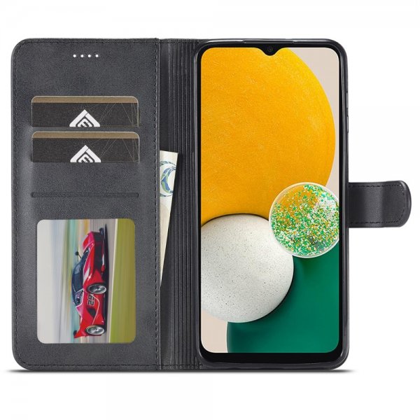 Lc.Imeeke Samsung Galaxy A25 Fodral med Kortfack Stativfunktion Svart