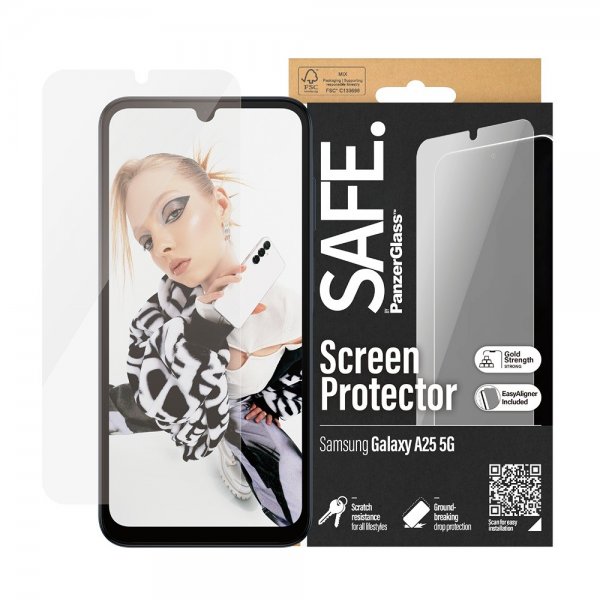 SAFE by PanzerGlass Samsung Galaxy A25 Skärmskydd Ultra-Wide Fit EasyAligner