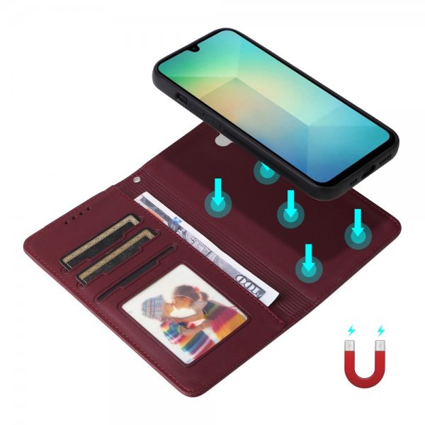Betopnice Samsung Galaxy A26 Fodral med Löstagbart Skal 005 Röd