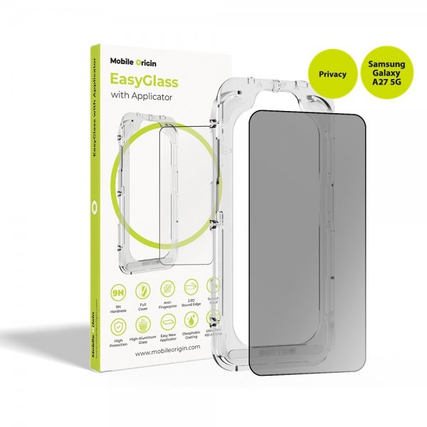 Mobile Origin Samsung Galaxy A27 Skärmskydd EasyGlass Applicator Privacy