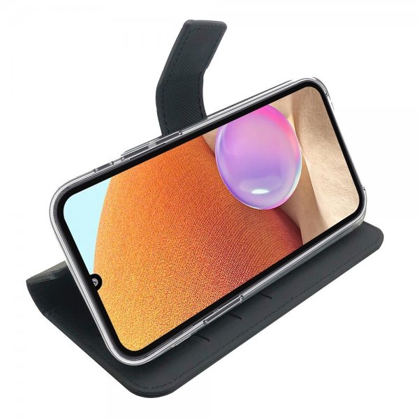 Celly Samsung Galaxy A32 4G Fodral Wally Wallet Case Svart