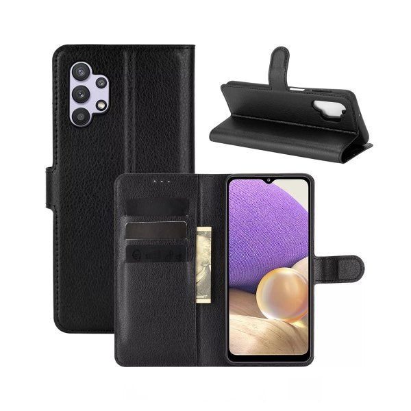 Rvelon Samsung Galaxy A32 4G Fodral med Kortfack Svart