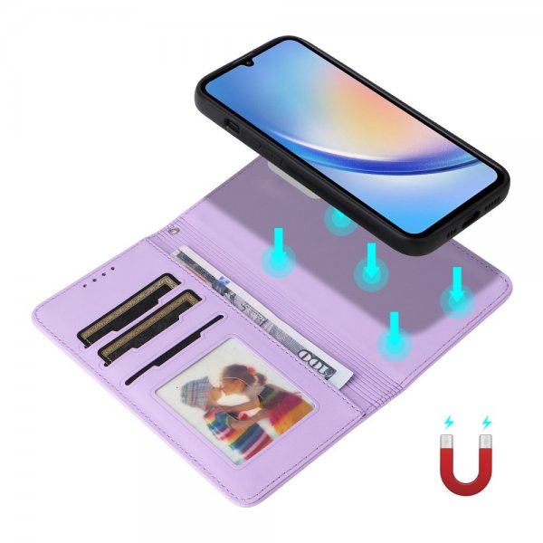 Betopnice Samsung Galaxy A34 5G Fodral med Löstagbart Skal 005 Lila
