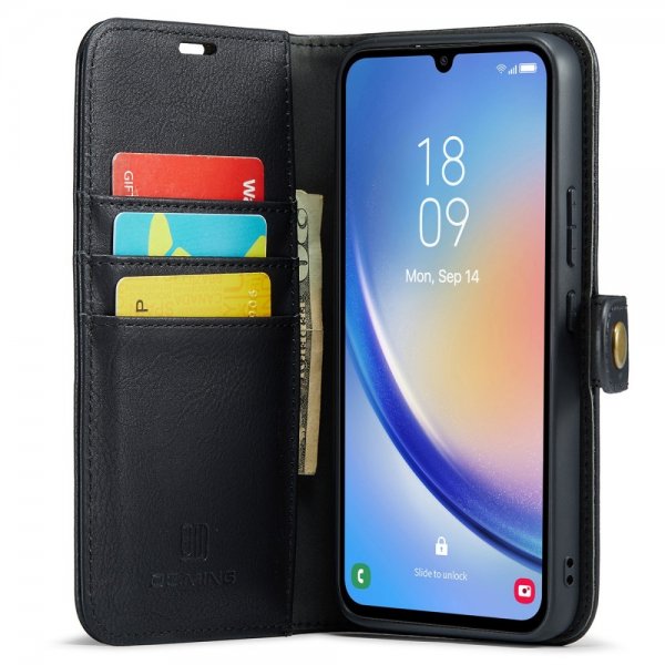 Dg.Ming Samsung Galaxy A34 5G Fodral med Löstagbart Skal Svart