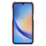 Samsung Galaxy A34 5G Skal Äkta Läder Röd