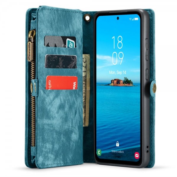 CaseMe Samsung Galaxy A35 Fodral 008 Series Löstagbart Skal Blå