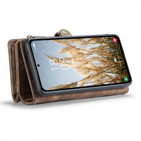 CaseMe Samsung Galaxy A35 Fodral 008 Series Löstagbart Skal Brun