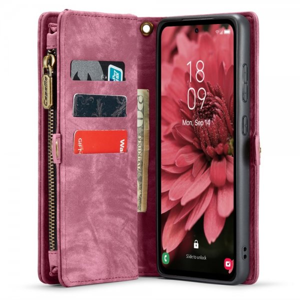 CaseMe Samsung Galaxy A35 Fodral 008 Series Löstagbart Skal Röd