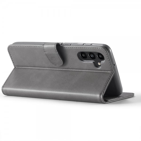 Lc.Imeeke Samsung Galaxy A35 Fodral med Kortfack Stativfunktion Grå