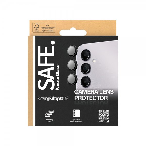 SAFE by PanzerGlass Samsung Galaxy A35 Kameraskydd Camera Protector Svart