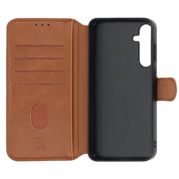 Rvelon Samsung Galaxy A35 Fodral 4 Kortfack Brun
