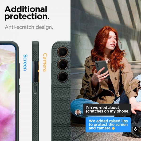 Spigen Samsung Galaxy A35 Skal Liquid Air Abyss Green