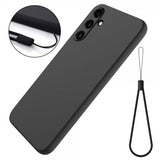 Samsung Galaxy A35 Skal med Strap Silikon Svart