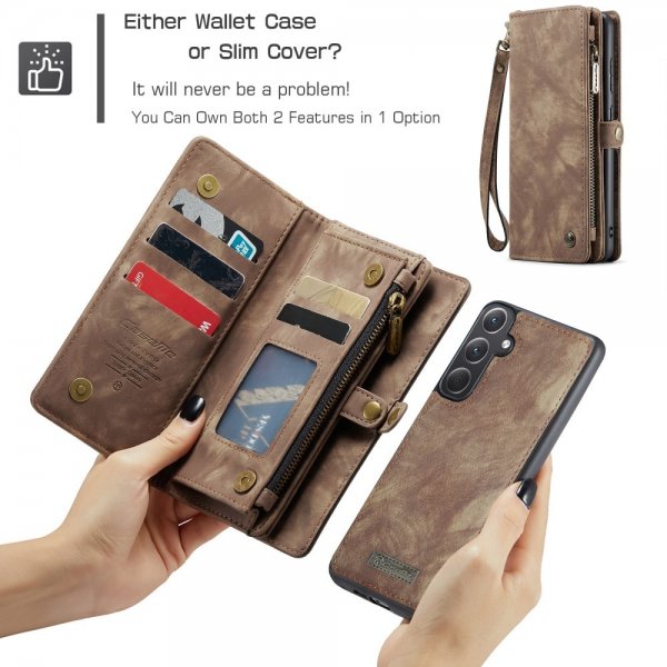 CaseMe Samsung Galaxy A36 Fodral 008 Series Löstagbart Skal Brun