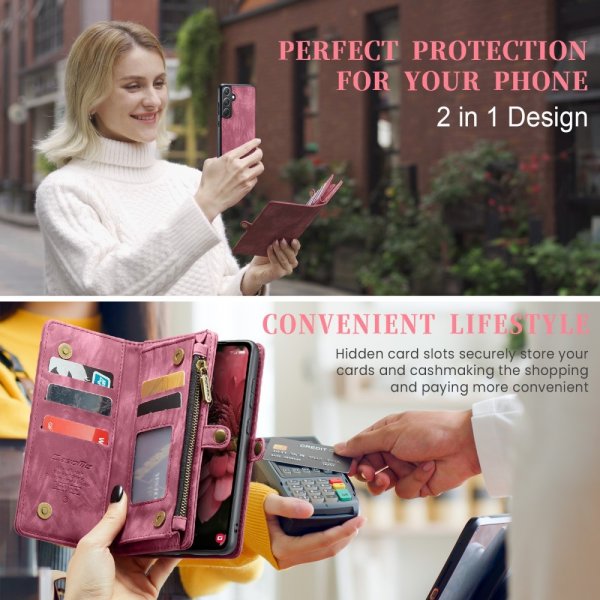 CaseMe Samsung Galaxy A36 Fodral 008 Series Löstagbart Skal Röd
