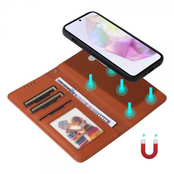 Betopnice Samsung Galaxy A36 Fodral med Löstagbart Skal 005 Brun