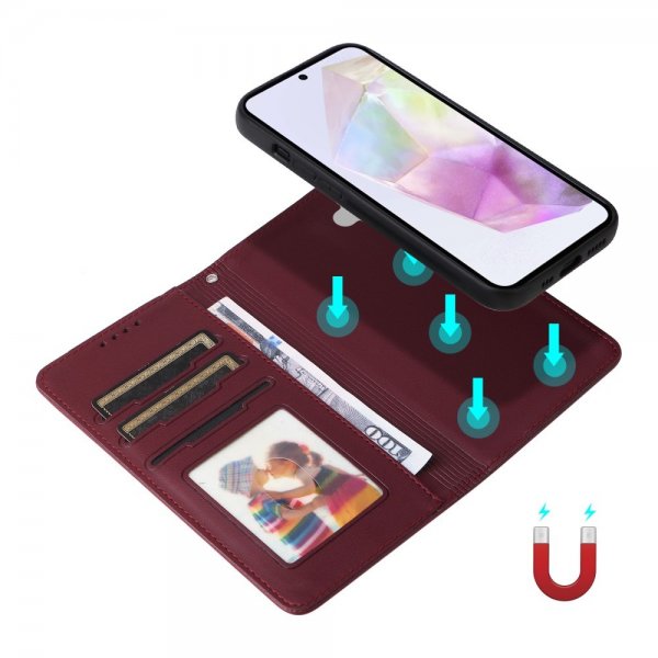 Betopnice Samsung Galaxy A36 Fodral med Löstagbart Skal 005 Röd