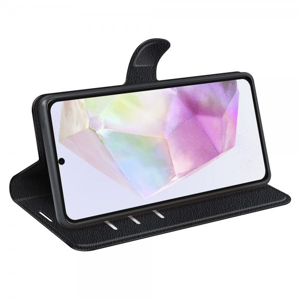 Samsung Galaxy A36/Galaxy A56 Fodral Litchi Svart