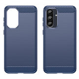 Samsung Galaxy A36/Galaxy A56 Skal Borstad Kolfibertextur Blå