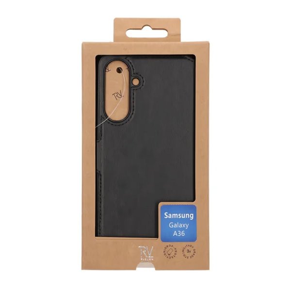 Rvelon Samsung Galaxy A36 Fodral 4 Kortfack Svart