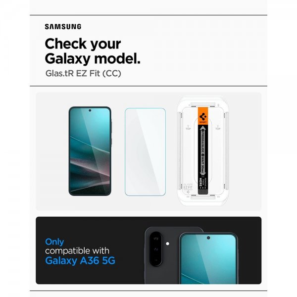 Spigen Samsung Galaxy A36/A37 Skärmskydd GLAS.tR EZ Fit 2-pack
