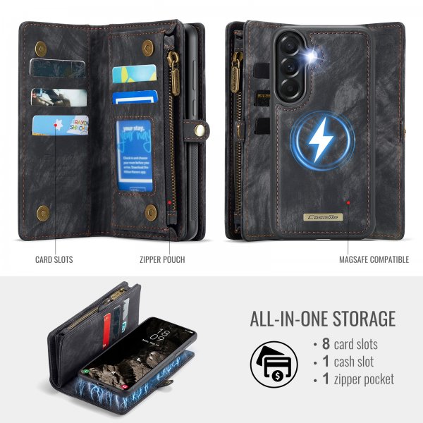 CaseMe Samsung Galaxy A37 Fodral 008 Series Löstagbart Skal Svart