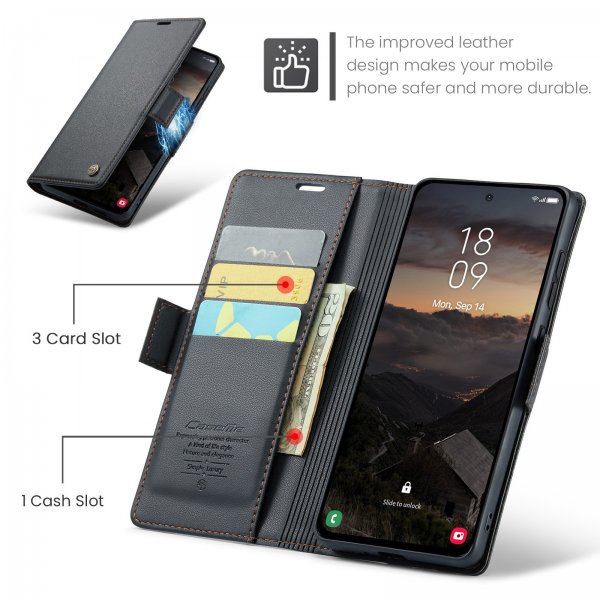 CaseMe Samsung Galaxy A37 Fodral 023 Series Svart